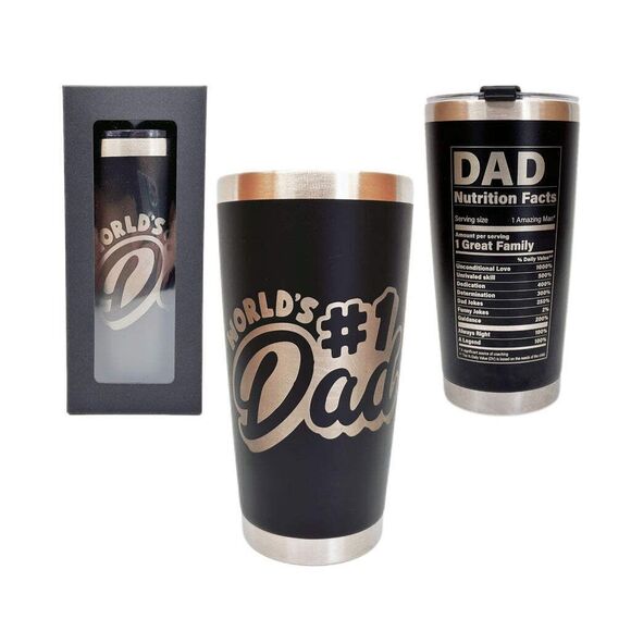 Personalized Engraved Tumblers, Best Dad Ever, Presents Birthday Gift for Dad - Picture 1 of 17